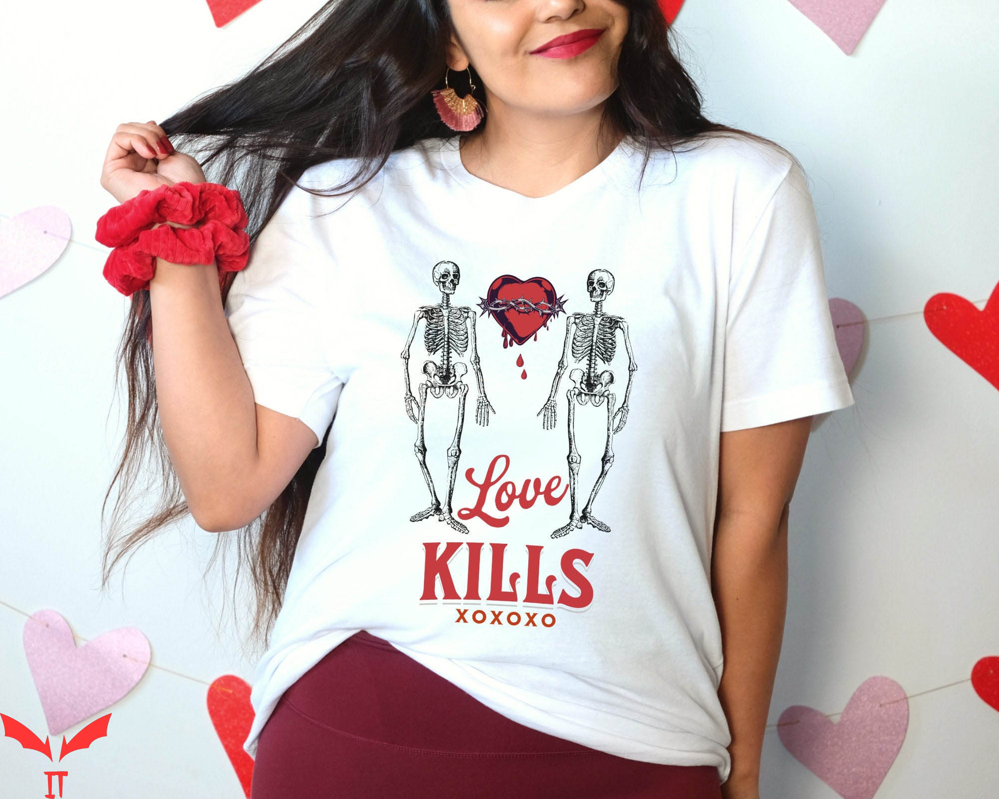 Love Kills T-Shirt Skeleton Gothic Valentine Heart Creepy Love Kills T-Shirt Skeleton Gothic Valentine Heart Creepy