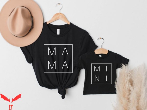 Mama And Mini T-Shirt Matching Square Box Mother Daughter