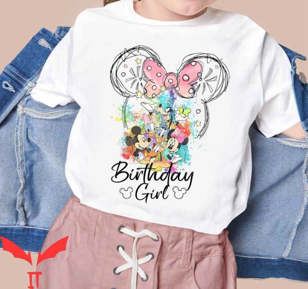 Mickey Mouse Birthday For Family T Shirt Watercolor Shirt