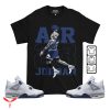 Midnight Navy T Shirt Air Jordan Goat Number 23 Shirt