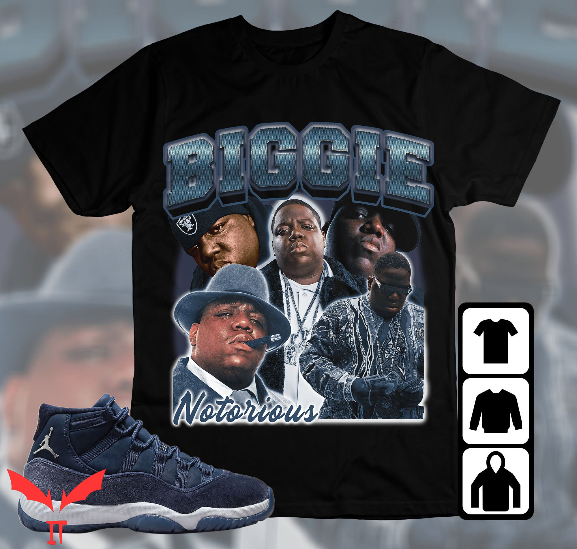 Midnight Navy T Shirt Biggie Notorious Jordan Shirt Midnight Navy T Shirt Biggie Notorious Jordan Shirt