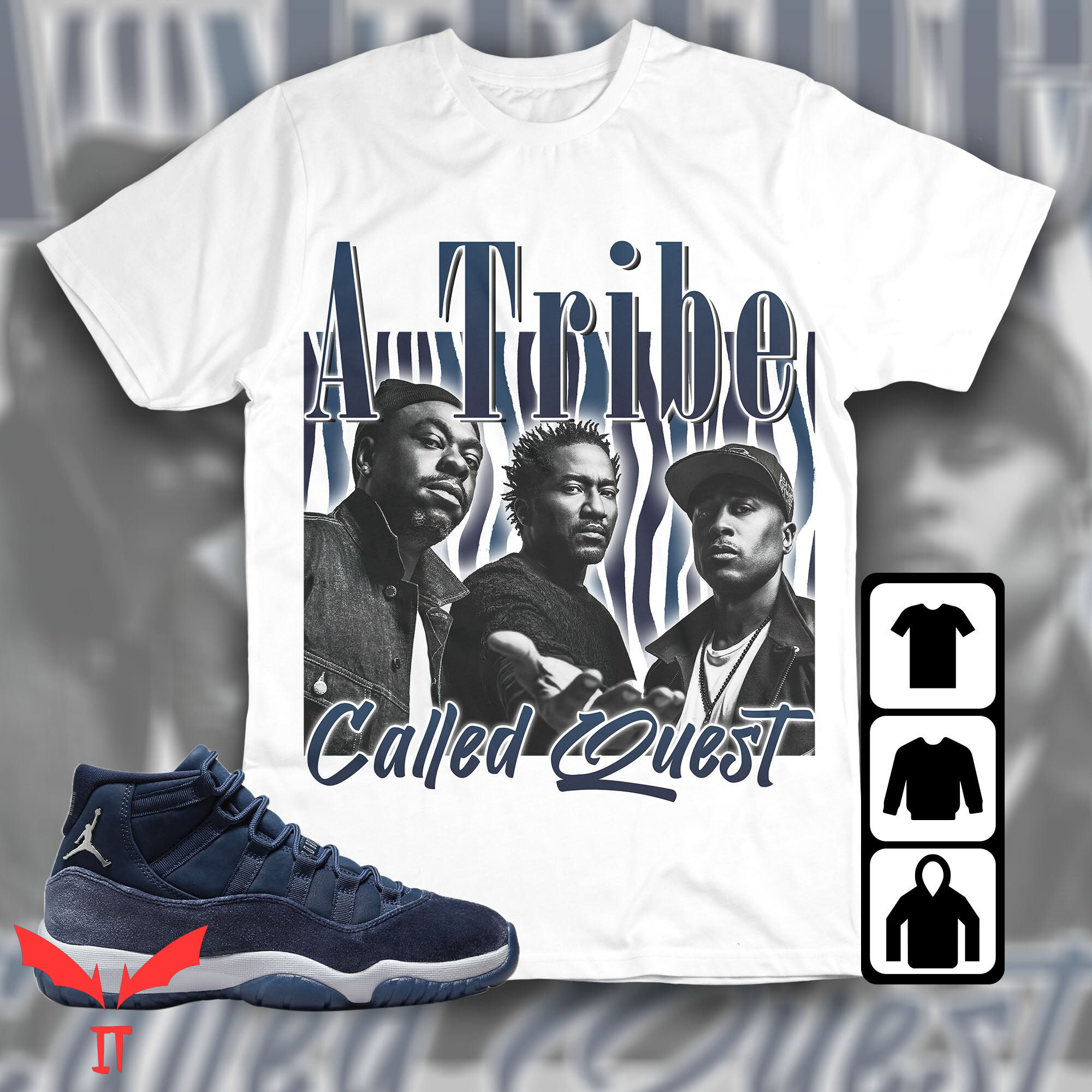 Midnight Navy T Shirt Jordan 11 A Tribe Called Quest Shirt Midnight Navy T Shirt Jordan 11 A Tribe Called Quest Shirt