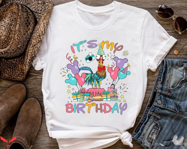 Moana Birthday T-Shirt Disney Moana Characters Hei Hei Bday