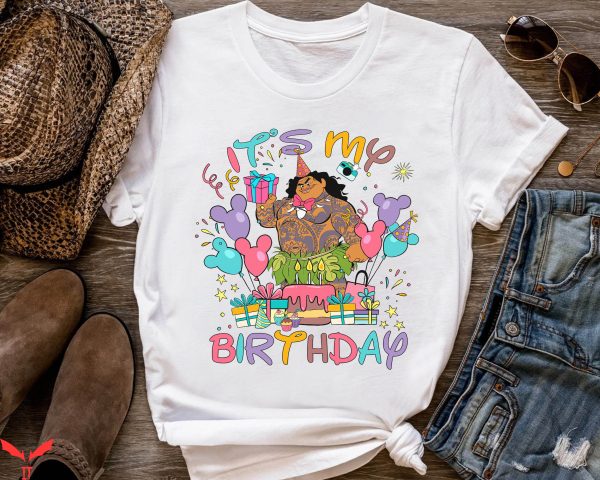 Moana Birthday T-Shirt Disney Moana Characters Maui Bday