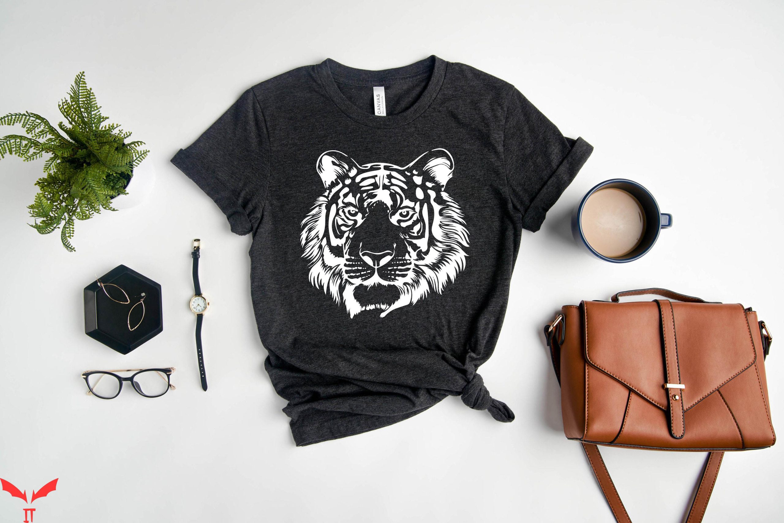 Mustard Tiger T-Shirt Tiger Face Wild Animal Trendy Tee Mustard Tiger T-Shirt Tiger Face Wild Animal Trendy Tee