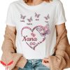 Nana With Grandkids Names T-Shirt Infinity Heart Grandma