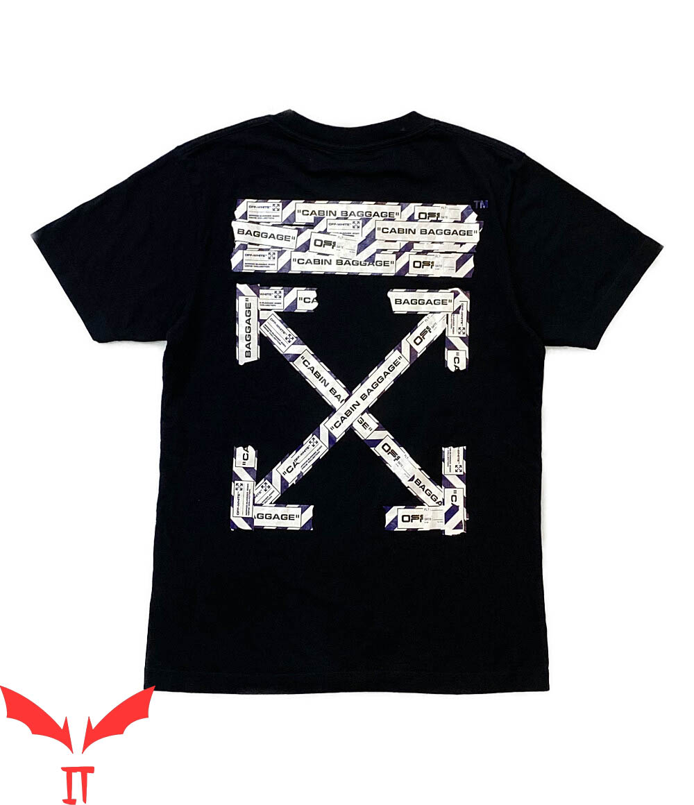 Off White Tape T-Shirt Airport Tape Classic Logo Trendy Off White Tape T-Shirt Airport Tape Classic Logo Trendy