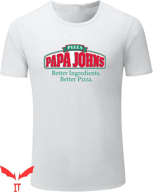 Papa John’s T-Shirt Funny Pizza Restaurant Logo Trendy Tee
