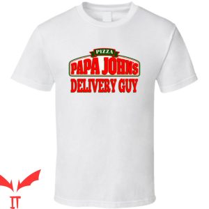Papa John's T-Shirt Pizza Delivery Guy Restaurant Chain Tee