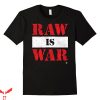 Raw Is War T-Shirt WWE Classic Box Red Logo Trendy Tee