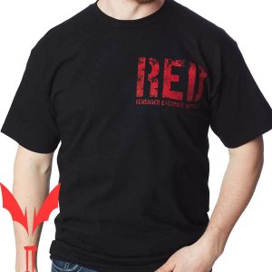 Remember Everyone Deployed T-Shirt Bone Head Outfitters Red
