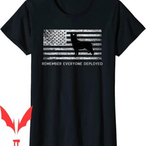 Remember Everyone Deployed T-Shirt RED Friday Military Dog