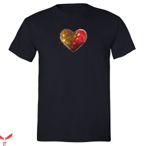 Reversible T-Shirt Gold Red Heart Valentine’s Love Tee