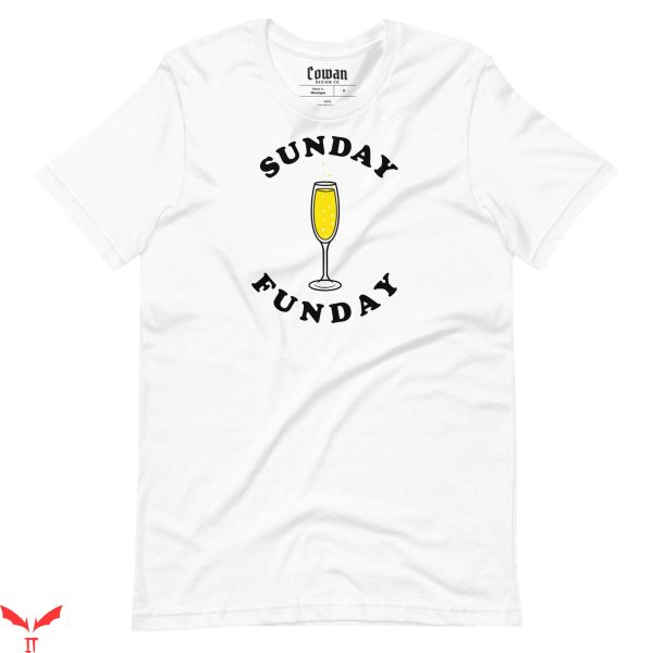 Sunday Funday T-Shirt Drinking Mimosas Ring Spun T-Shirt