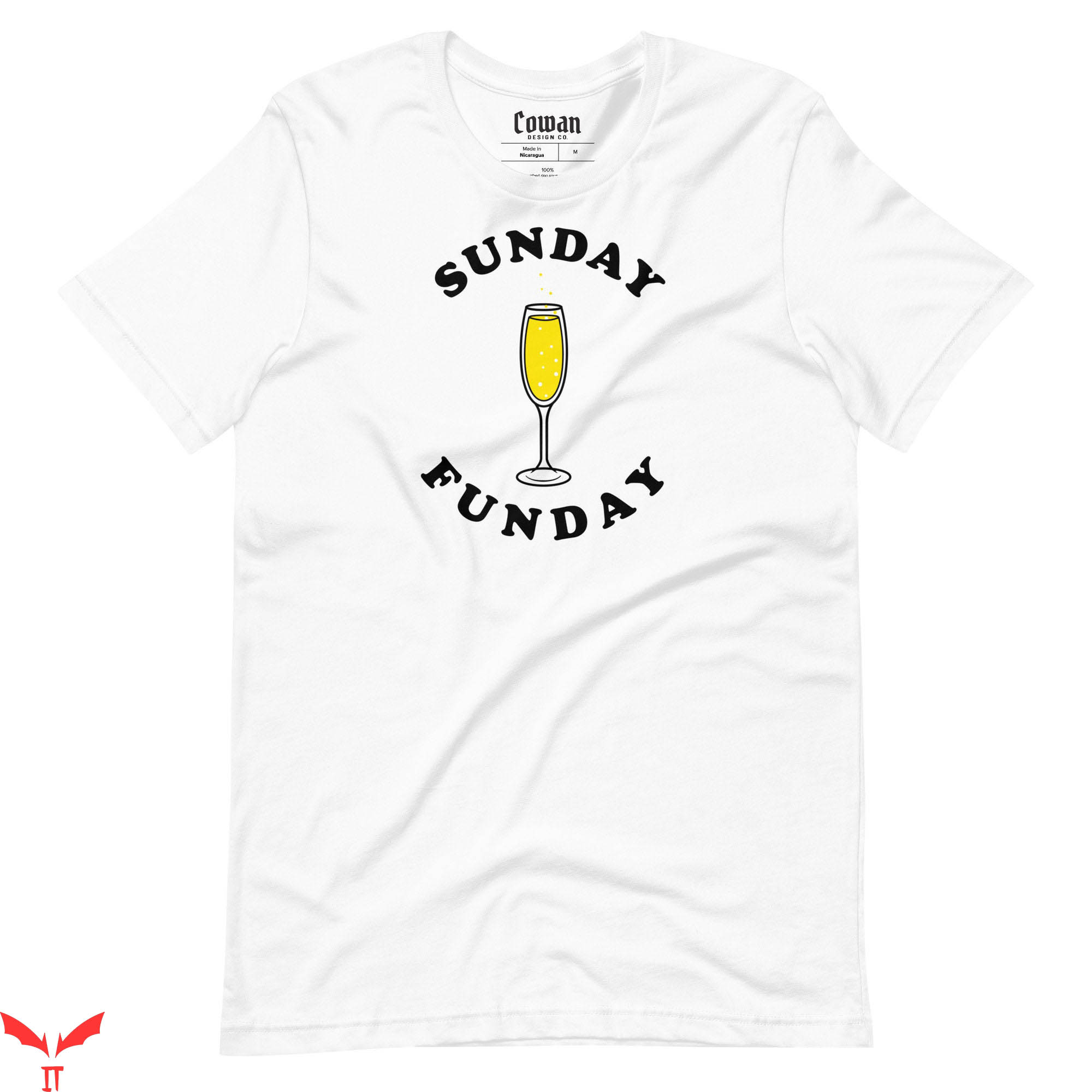Sunday Funday T-Shirt Drinking Mimosas Ring Spun T-Shirt