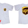 Ups T-Shirt Front And Back Delivery Service Logo Funny Tee