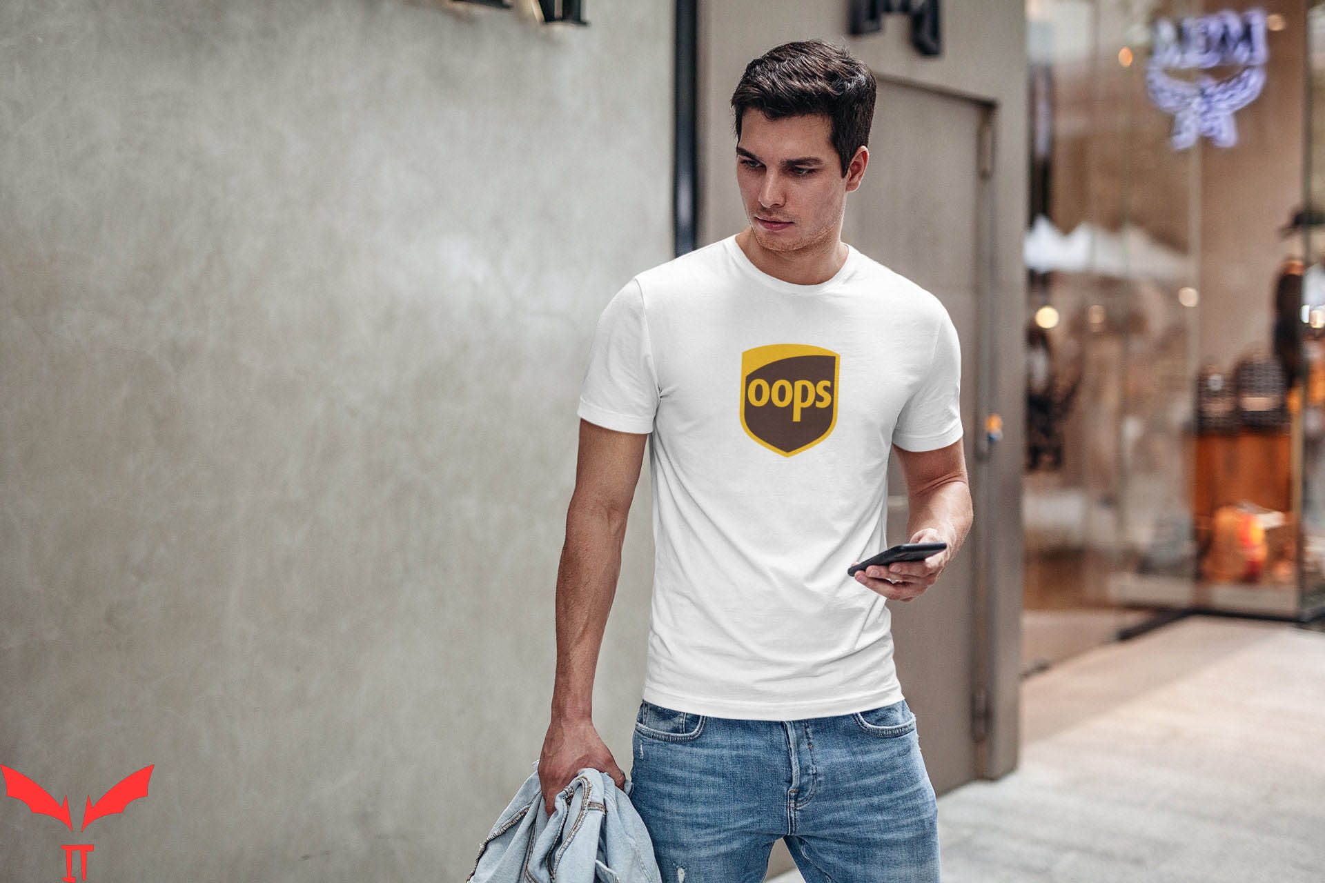 Ups T-Shirt Oops Ups Parody Funny Delivery Service Logo