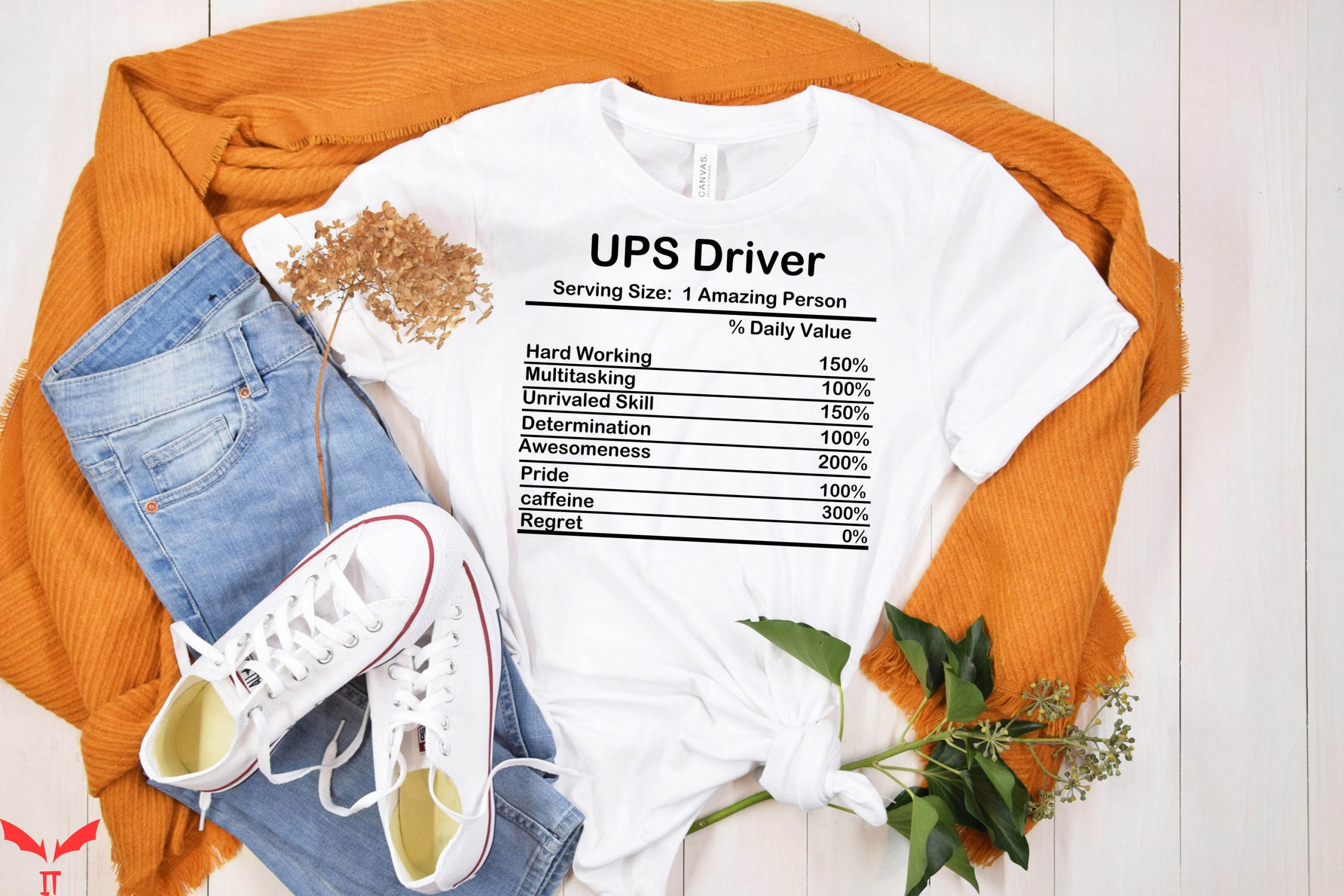 Ups T-Shirt Ups Driver Nutrition Facts Funny Delivery