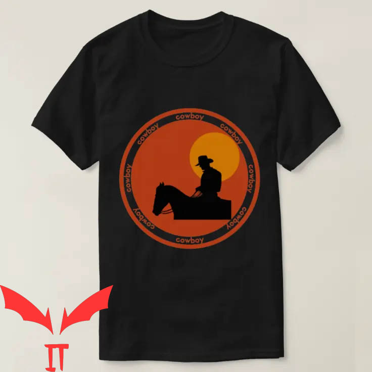 Vivienne Westwood Cowboy T-Shirt On A Horse In Orange Circle
