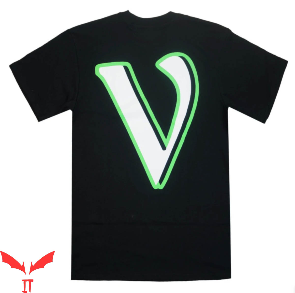 Vlone Green T-Shirt Classic Hip Hop V Letter Causual Cool