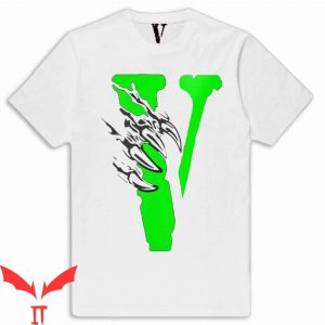 Vlone Green T-Shirt Claws Hip Hop V Letter Causual Cool