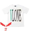 Vlone Green T-Shirt Hip Hop Classic VLone Letter Causual