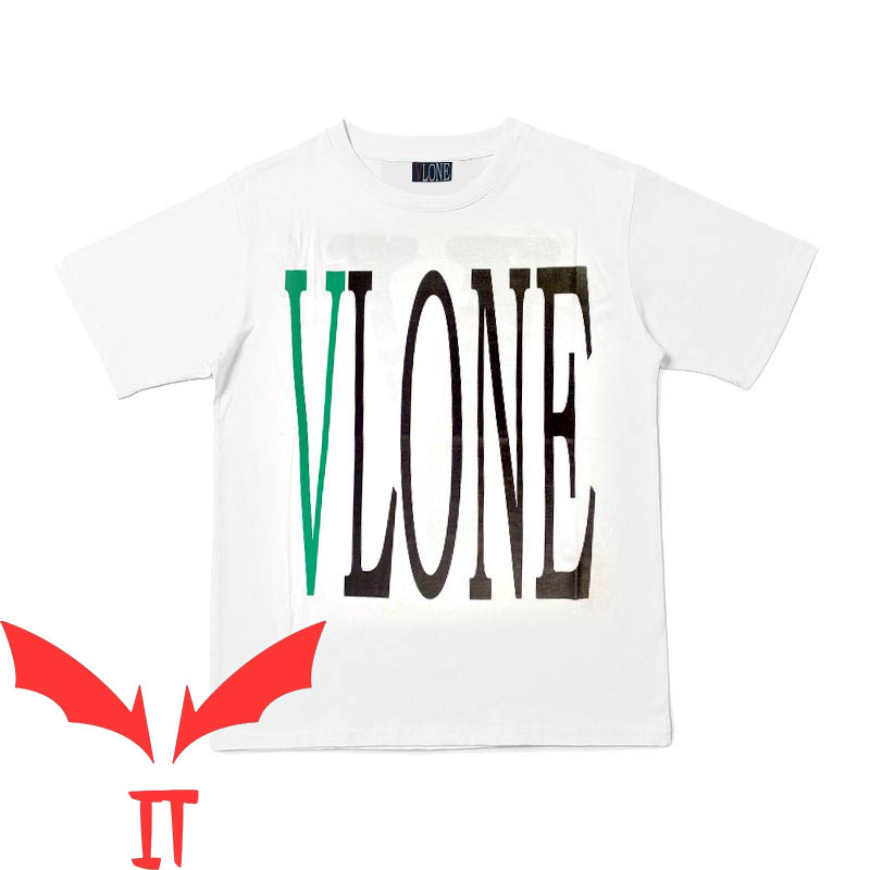 Vlone Green T-Shirt Hip Hop Classic VLone Letter Causual