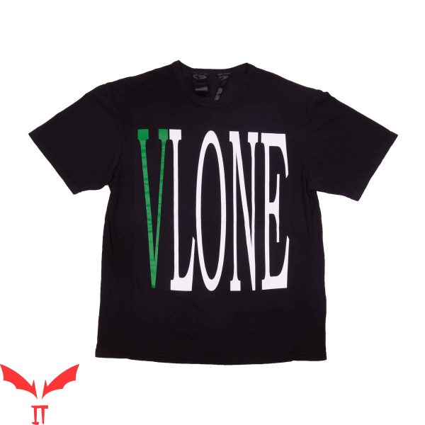 Vlone Green T-Shirt Hip Hop Trendy VLone Letter Causual