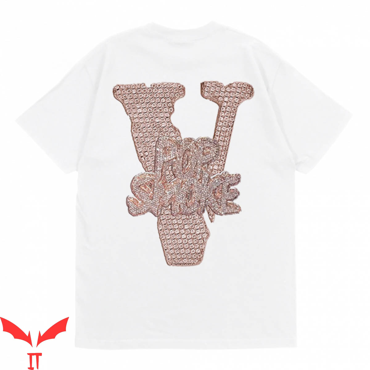 Vlone Pop Smoke T-Shirt Diamond Cool Front And Back Tee