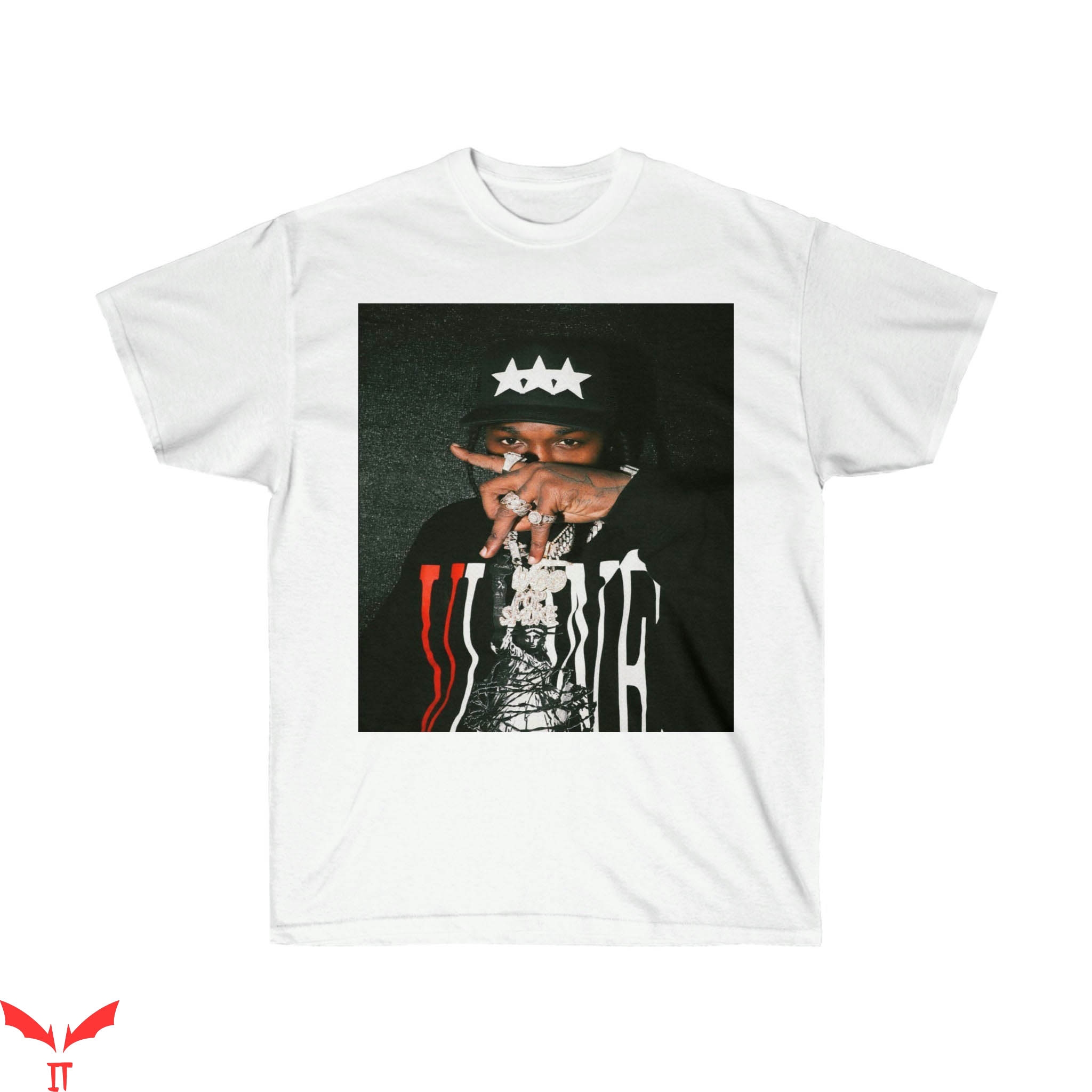 Vlone Pop Smoke T-Shirt Vintage Rapper Hip Hop Cool Tee