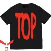 Vlone Red And Black T-Shirt Hip Hop V Letter Street Style