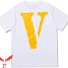 Yellow Vlone T-Shirt Big V Friends Fashion Hip Hop Trendy