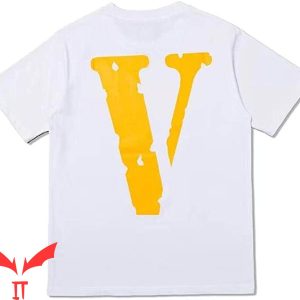 Yellow Vlone T Shirt Big V Friends Fashion Hip Hop Trendy 1