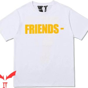 Yellow Vlone T Shirt Big V Friends Fashion Hip Hop Trendy 2
