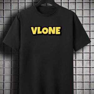 Yellow Vlone T-Shirt Hip Hop V Letter Causual Classic Tee