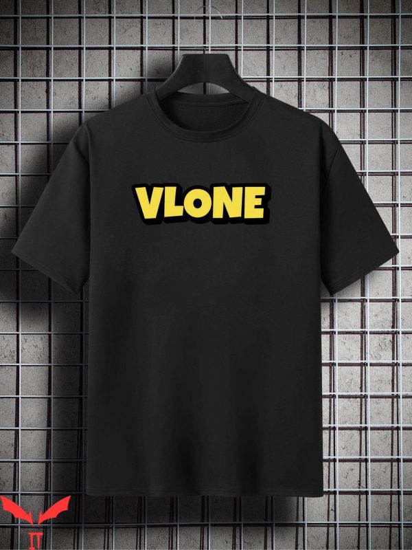 Yellow Vlone T-Shirt Hip Hop V Letter Causual Classic Tee