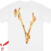 Yellow Vlone T-Shirt V Letter Hip Hop Skull Trendy Tee