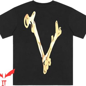 Yellow Vlone T Shirt V Letter Skull Front And Back Tee 1