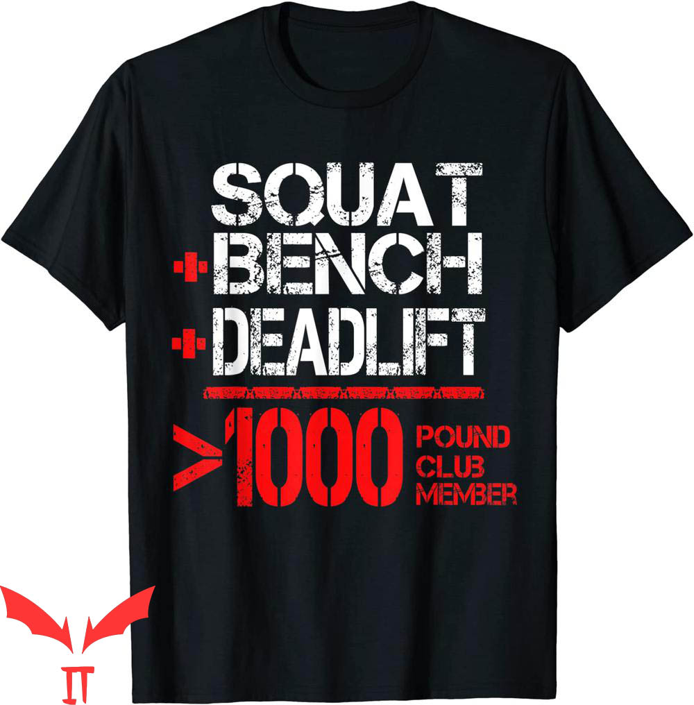 1000 Pound Club T-Shirt Member Powerlifting Bodybuilders