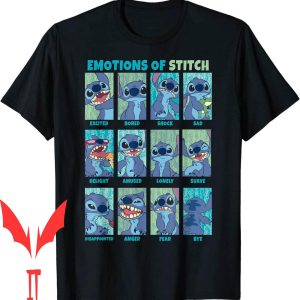 Android 18 T-Shirt Disney Lilo Stitch Emotions Stitch Panels