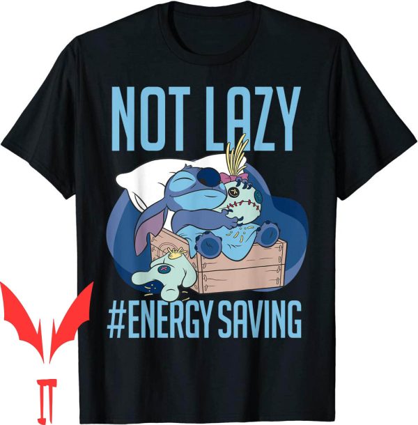 Android 18 T-Shirt Disney Lilo Stitch Not Lazy Energy Saving