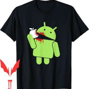 Android 18 T-Shirt Funny Androids Eating Apples