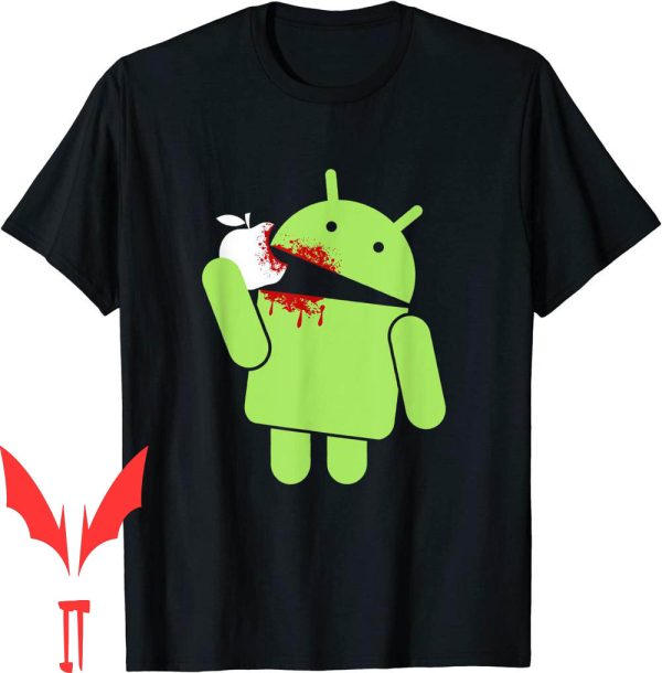 Android 18 T-Shirt Funny Androids Eating Apples