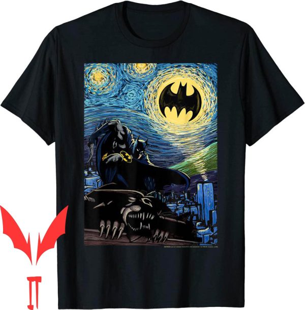 Batman Eagles T-Shirt DC Comics Starry Night Style Painting