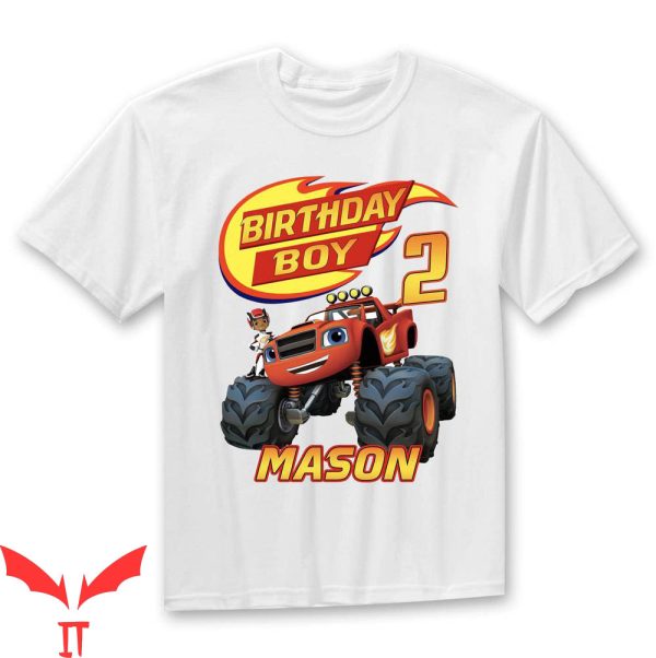 Blaze And The Monster Machines Birthday T-Shirt Truck Party