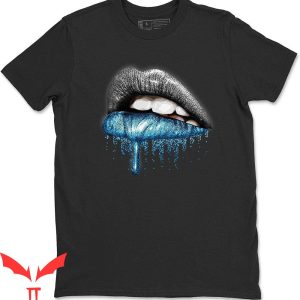 Bright Cyan T-Shirt Dripping Lips 700 Bright Cyan Matching