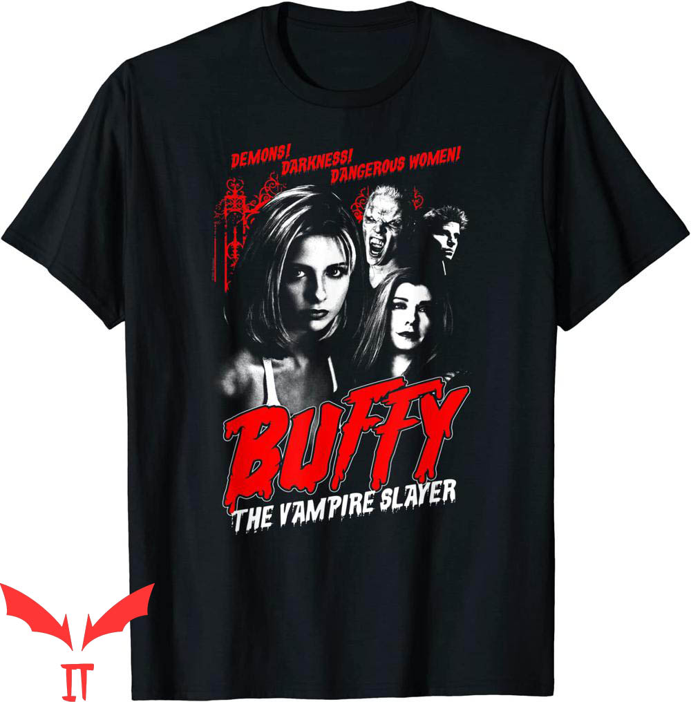 Buffy Slayer T-Shirt Buffy The Vampire Slayer Horror Poster Buffy Slayer T-Shirt Buffy The Vampire Slayer Horror Poster