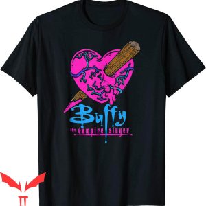 Buffy Slayer T-Shirt Colorful Staked Heart Vintage Tee