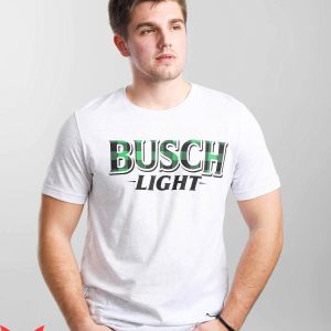 Busch Apple T-shirt Beer Lover Cheer Busch Light Typography