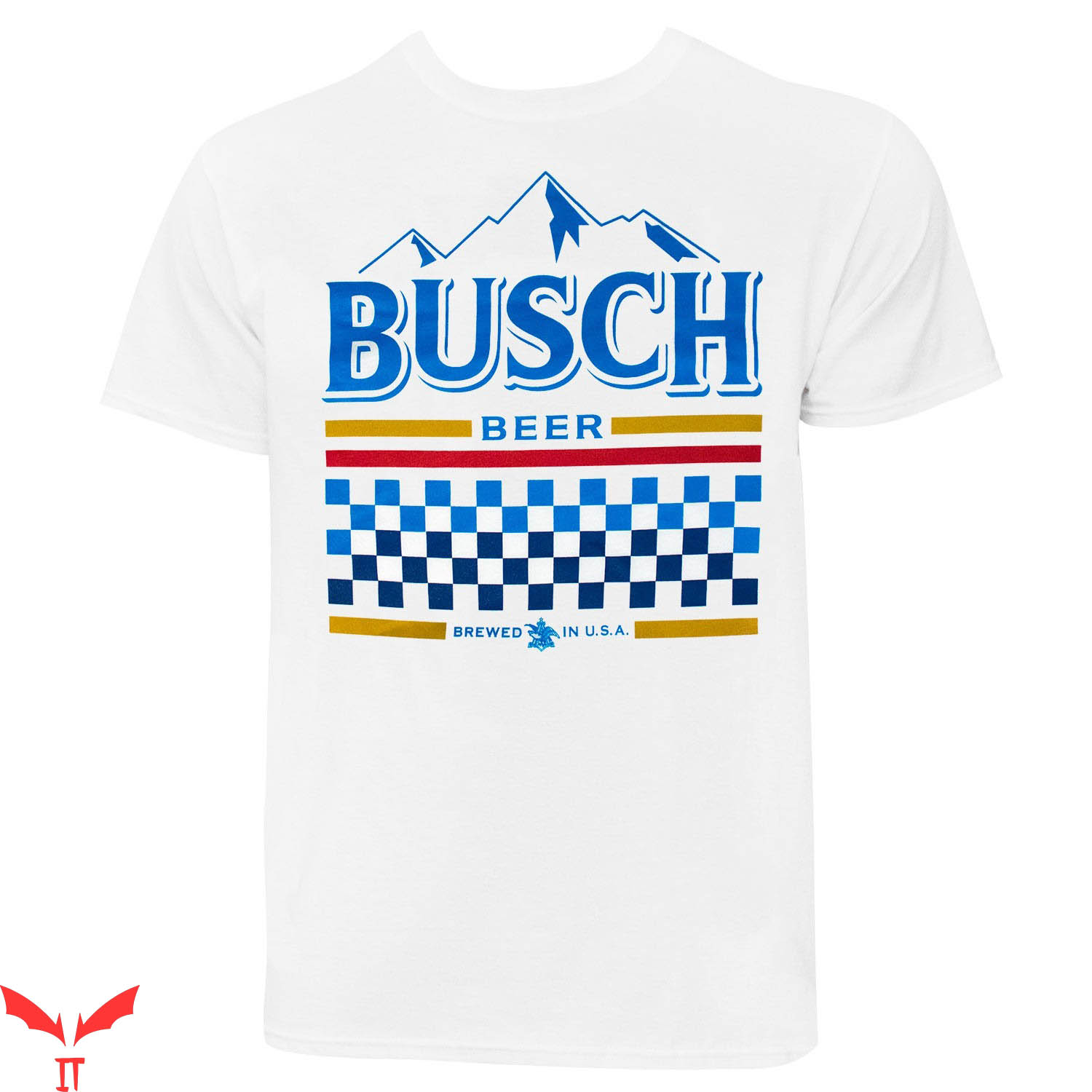 Busch Apple T-shirt American Beer Lover Cheer Busch Racing Busch Apple T-shirt American Beer Lover Cheer Busch Racing